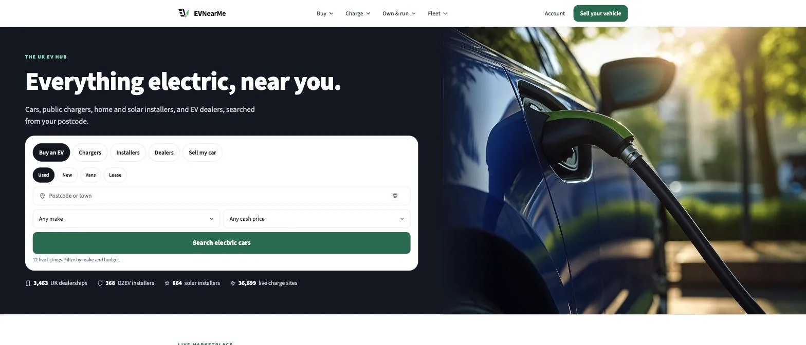 EVnearme marketplace preview (coming soon)